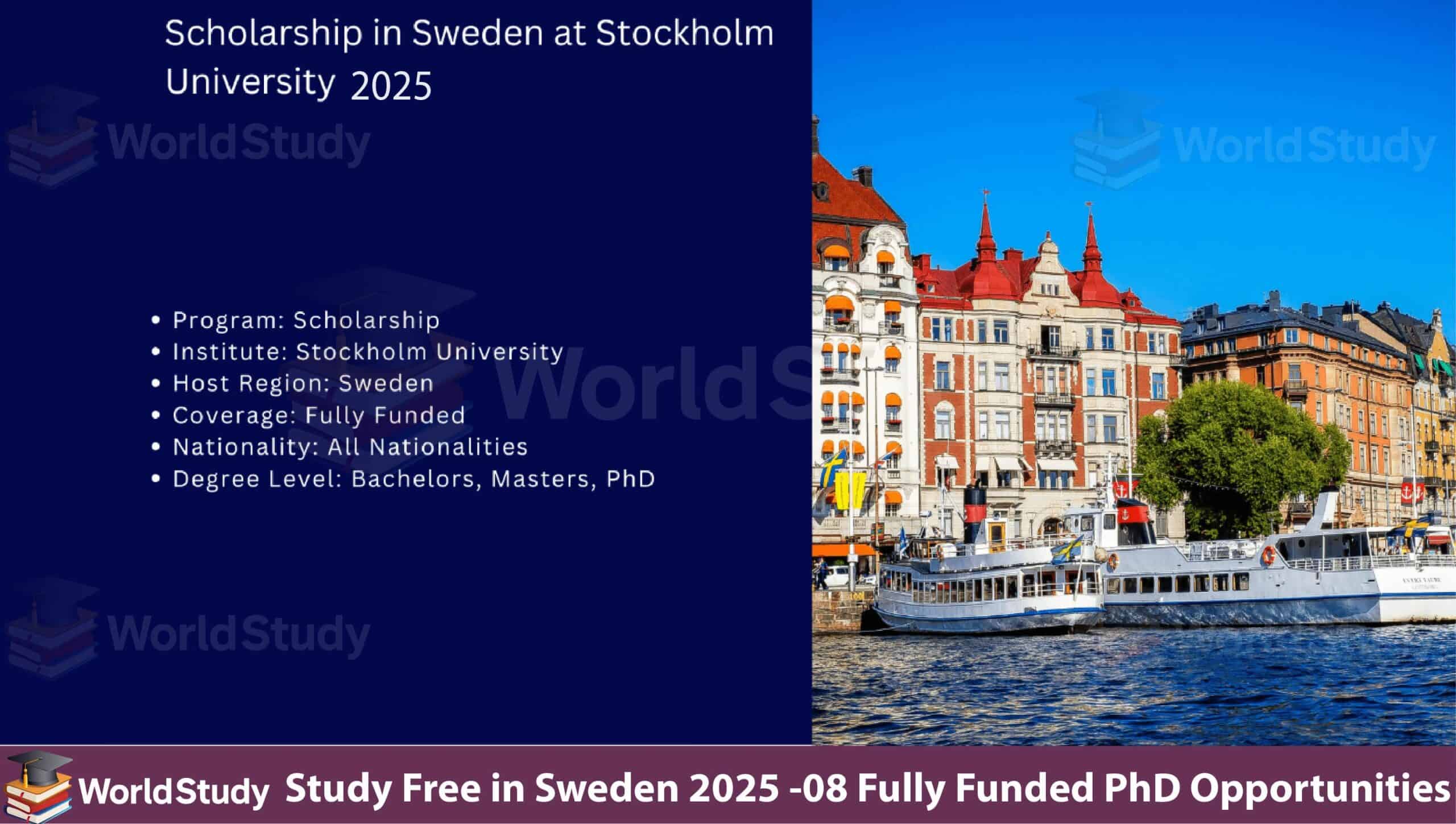 Read more about the article Study Free in Sweden 2025 -08 Fully Funded PhD Opportunities at Stockholm University 2025